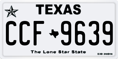 TX license plate CCF9639