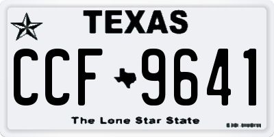TX license plate CCF9641