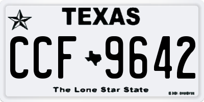 TX license plate CCF9642