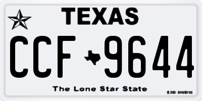 TX license plate CCF9644