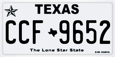 TX license plate CCF9652