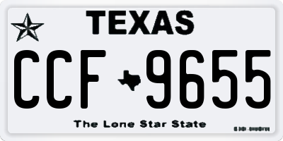 TX license plate CCF9655