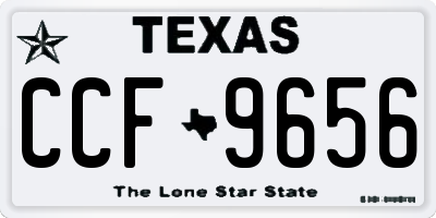 TX license plate CCF9656