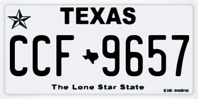 TX license plate CCF9657