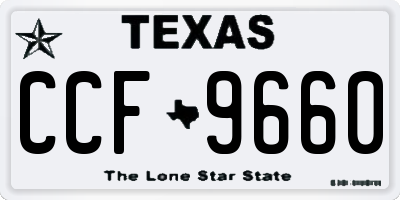 TX license plate CCF9660