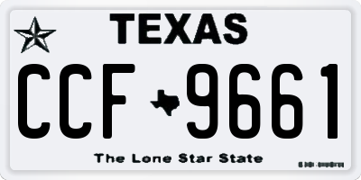 TX license plate CCF9661