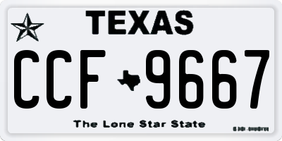 TX license plate CCF9667
