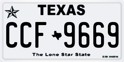 TX license plate CCF9669