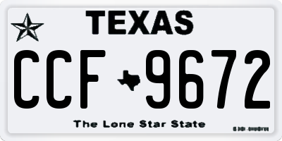 TX license plate CCF9672