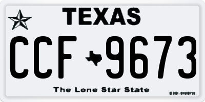 TX license plate CCF9673