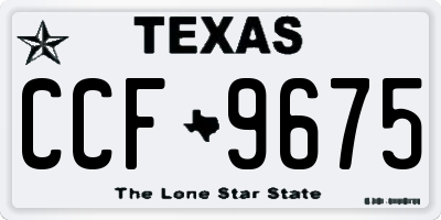 TX license plate CCF9675