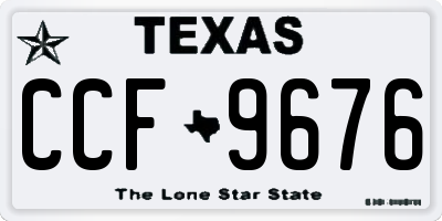 TX license plate CCF9676