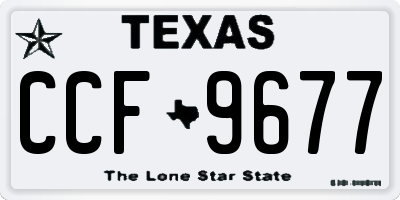 TX license plate CCF9677