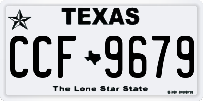 TX license plate CCF9679