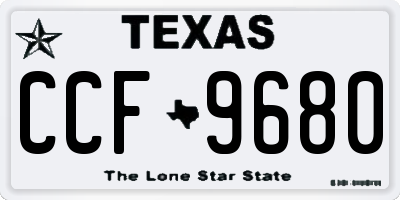 TX license plate CCF9680