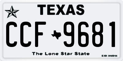 TX license plate CCF9681