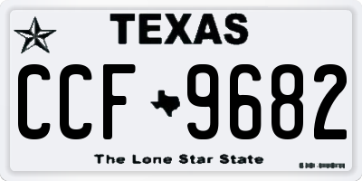 TX license plate CCF9682