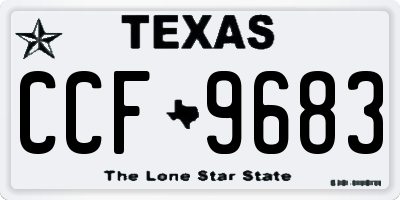 TX license plate CCF9683