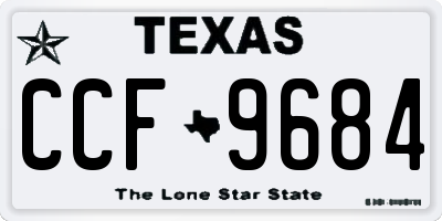 TX license plate CCF9684