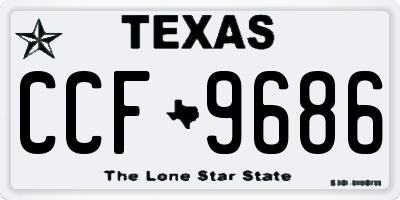 TX license plate CCF9686