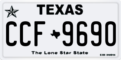 TX license plate CCF9690