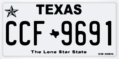 TX license plate CCF9691