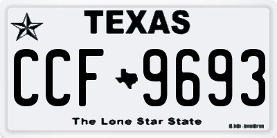 TX license plate CCF9693