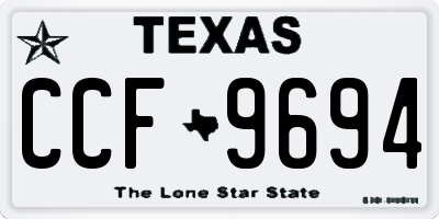 TX license plate CCF9694