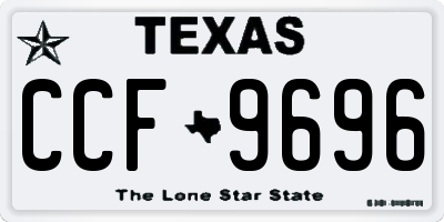 TX license plate CCF9696