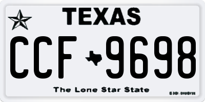 TX license plate CCF9698