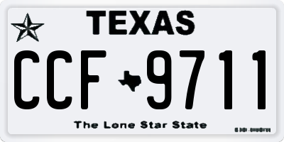 TX license plate CCF9711