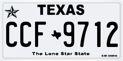 TX license plate CCF9712