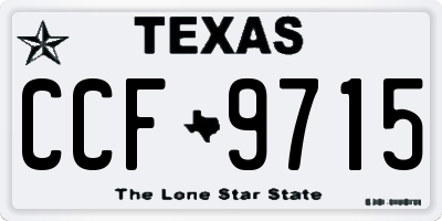 TX license plate CCF9715