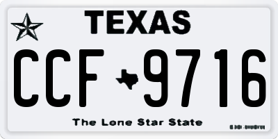 TX license plate CCF9716