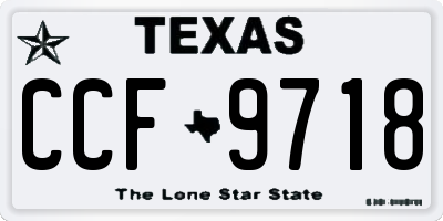 TX license plate CCF9718