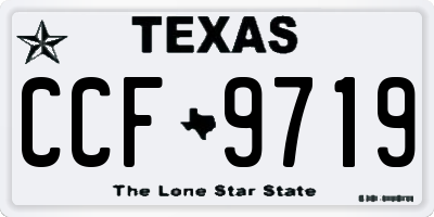 TX license plate CCF9719