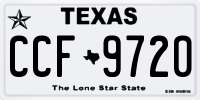 TX license plate CCF9720