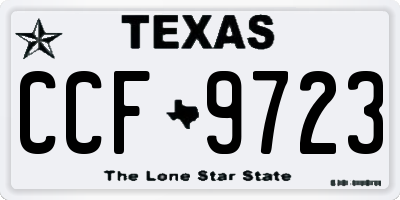 TX license plate CCF9723