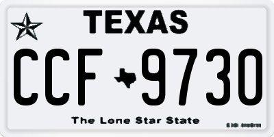 TX license plate CCF9730