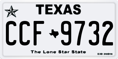 TX license plate CCF9732