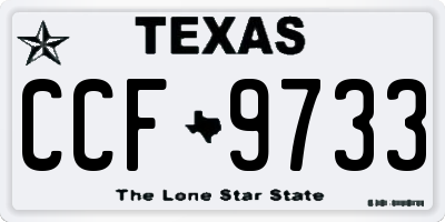 TX license plate CCF9733