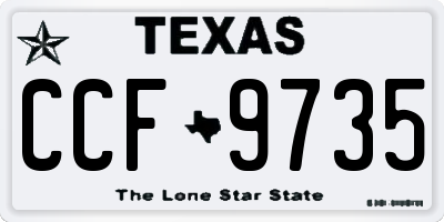 TX license plate CCF9735