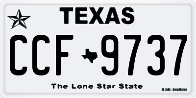 TX license plate CCF9737