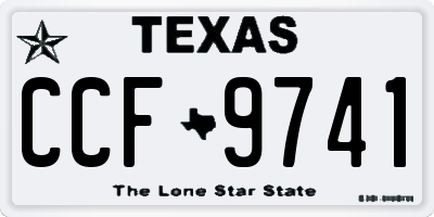 TX license plate CCF9741