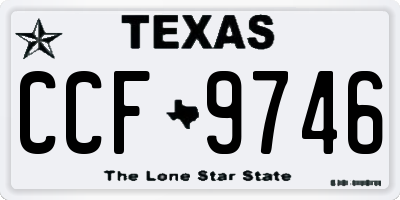 TX license plate CCF9746