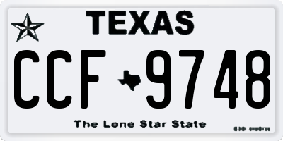 TX license plate CCF9748