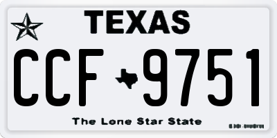 TX license plate CCF9751