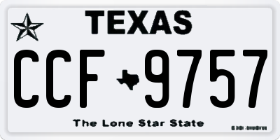 TX license plate CCF9757