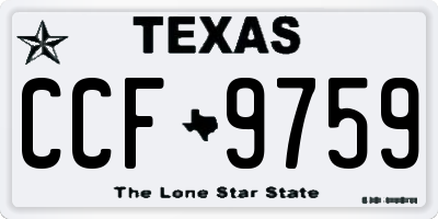 TX license plate CCF9759