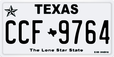 TX license plate CCF9764